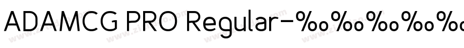 ADAMCG PRO Regular字体转换